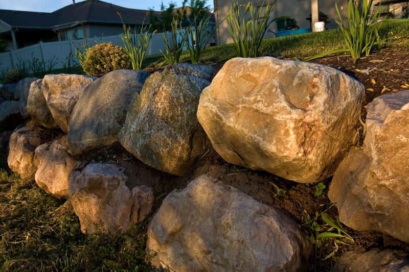 Retaining Wall with Large Boulders